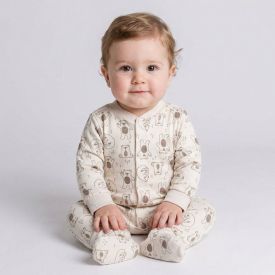 Macacão Bebê Menino Em Plush Com Pé Reversível Yoyo Baby