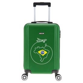 Mala de Viagem Grande Tonin Verde em Abs com Rodas 360° Expansível - Avião