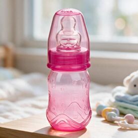 Mamadeira Aquarela Bico Ortodôntico 70Ml Kuka - Rosa