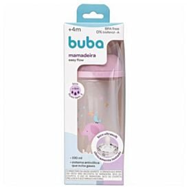Mamadeira Easy Flow Buba 330Ml - Elefante Rosa