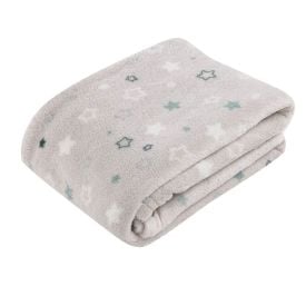 Manta de Bebê Microfibra 90X110 cm Havan Baby 1 Peça - Estrelas Acqua