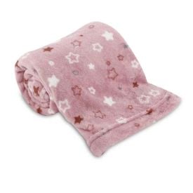 Manta de Bebê Microfibra 90X110 cm Havan Baby 1 Peça - Estrelas Rosa