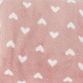 Manta de Bebê Microfibra 90X110cm Havan Baby 1 Peça - Coração Rose