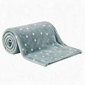 Manta de Bebê Microfibra 90X110cm Havan Baby 1 Peça - Poá Aqua