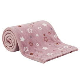 Manta de Bebê Microfibra 90X110cm Havan Baby 1 Peça - Estrelas Rosa