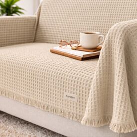 Manta Decorativa Denver 1,50X2,00M 100% Algodão Karsten - Areia