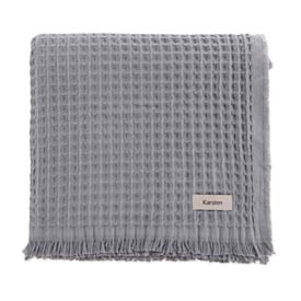 Manta Decorativa Denver 1,50X2,00M 100% Algodão Karsten - Cinza Urbano