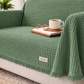 Manta Decorativa Denver 1,50X2,00M 100% Algodão Karsten - Musgo