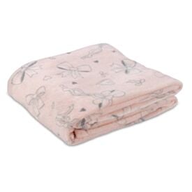Manta Infantil Encantos Havan Kids - Laços Rosa e Cinza