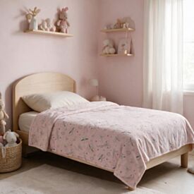 Manta Infantil Encantos Havan Kids - Laços Rosa e Cinza