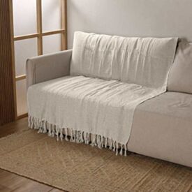 Manta para Sofá Decorativa 1,40X1,90M Mônaco Havan Casa - Natural