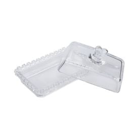 Manteigueira Com Tampa Coração Lyor 17 Cm - Cristal