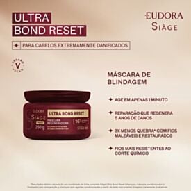 Máscara Capilar Regeneradora Ultra Bond Reset 250G Eudora Siàge