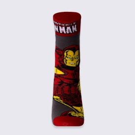 Meia Cano Longo Homem de Ferro Marvel - CINZA 39/43