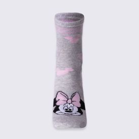 Meia Cano Longo Minnie Disney - CINZA 39/43