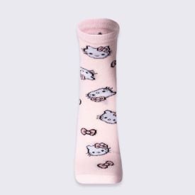 Meia Hello Kitty Cano Longo Sanrio - ROSA 34/38