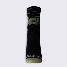 Meia Infantil Cano Longo Hulk Marvel Cinza