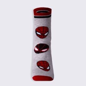 Meia Cano Longo Homem Aranha Marvel - CINZA 34/38