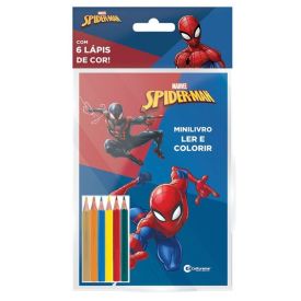 Mini Livro de Colorir com Lápis Homem-Aranha Culturama