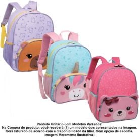 Mochila de Costas Pré Escola Pets Tututti - Sortido