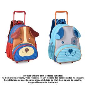 Mochila de Rodinhas Pré Escola Cãozinho Clio Style - Sortido