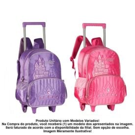 Mochila de Rodinha Infantil Princess Clio Style - Sortido