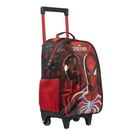 Mochila de Rodinhas Homem-Aranha Infantil Xeryus - Preto