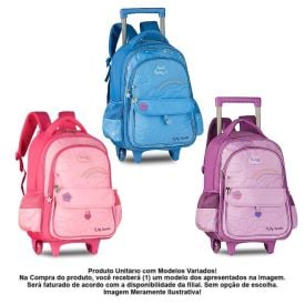 Mochila de Rodinhas Infantil Arco-Íris My Secrets Clio Style - Sortido 