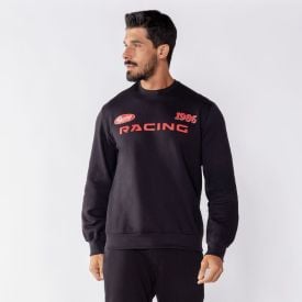 Moletom Masculino Sem Capuz Racing Thing Preto
