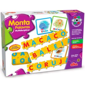 Monta Palavras Multidisciplinar 36 Peças Elka - AMARELO