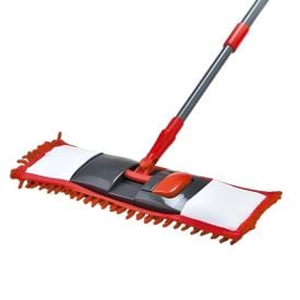 Mop Flat Chenile Camesa - Vermelho/Cinza