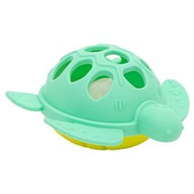Mordedor em Silicone com Chocalho Tartaruga Buba - Verde