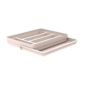 Organizador de Talheres com Extensor Ou Logic - Bege Fechado