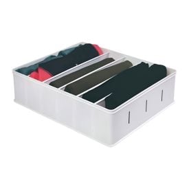 Organizador Encaixa Com 5 Divisórias Médias Plasútil - Branco