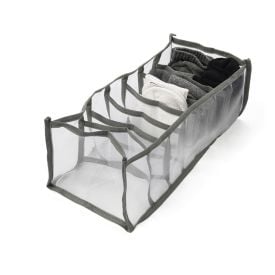 Organizador De Gaveta Com 7 Divisórias Clink - Cinza