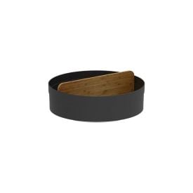 Organizador Giratório Alto Com Divisória 25,5Cm Lume Ou - PRETO FECHADO