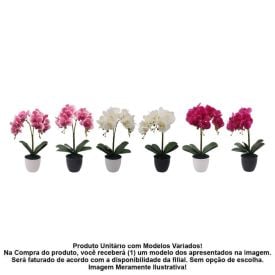 Orquídea Artificial com Vaso de Cerâmica Havan Casa 40Cm - Sortido