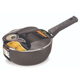 Panela De Alumínio Antiaderente Com Tampa De Vidro 16Cm - Fortaleza