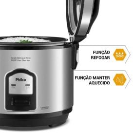 Panela de Arroz Elétrica Inox Philco PH10P Visor Glass