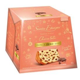 Panettone Premium com Gotas Sabor Chocolate Zero Açúcar Santa Edwiges - 400g