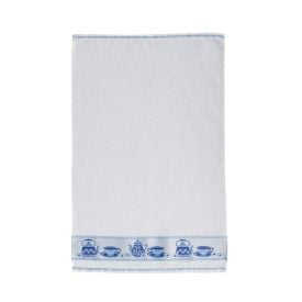 Pano de Copa Felpudo 45Cm X 65Cm Jacquard Döhler - Bule Azul
