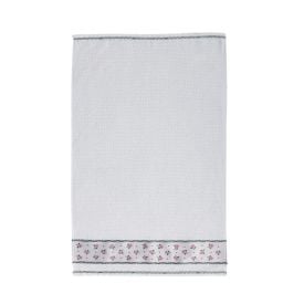 Pano de Copa Felpudo 45Cm X 65Cm Jacquard Döhler - Flores Rosa