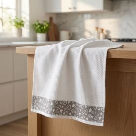 Pano de Copa 46Cm X 65Cm Jacquard Karsten - Coração