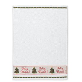 Pano de Copa Jacquard Natal Karsten - Feliz Natal Pinheiro