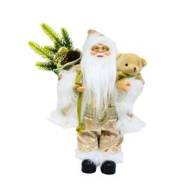 Papai Noel Urso Dourado Dinatale - 30Cm