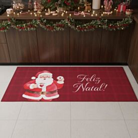 Tapete Decorativo de Natal 50X120 cm Havan Casa - Papai Noel Vermelho
