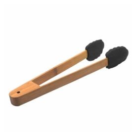 Pegador De Silicone Com Cabo De Bambu Havan Casa - Preto