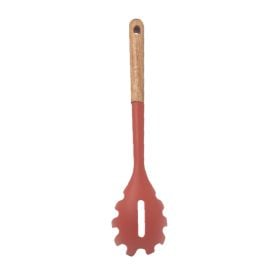 Pegador De Silicone Com Cabo De Madeira Havan Casa 32,7 Cm - Vermelho