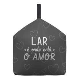 Peso de Porta Decorativo Havan Casa - Coração Cinza