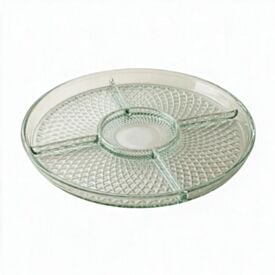 Petisqueira Redonda Vitazza Natural 28Cm - Transparente
